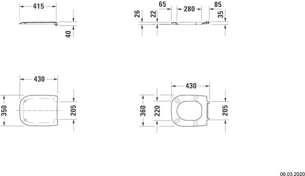 Siège de WC Duravit D-Code blanc image number 1