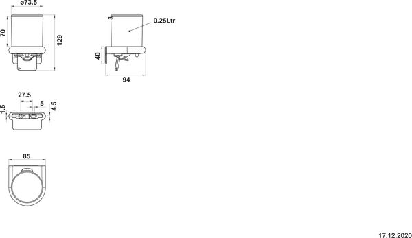 Distributeur de savon Savonette Bodenschatz Nia Adesio Nickel brushed image number 1