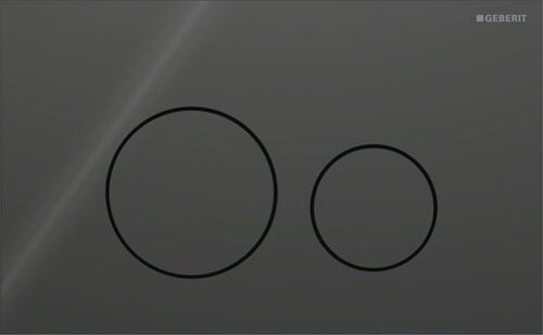 Bet&auml;tigungsplatte Geberit Sigma40 round Schwarz Glas