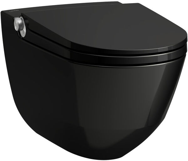 Dusch-WC Laufen Cleanet Riva Schwarz Controller Blassgold matt image number 0