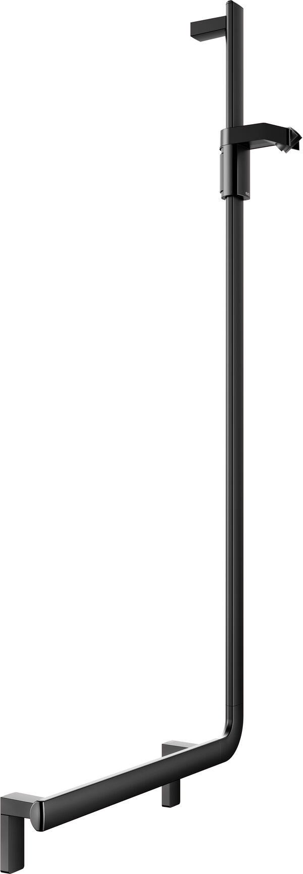Corrimano ad angolo Keuco Collection Axess, asta doccia destra, ottone, 1301 x 538 mm, supporto pe image number 0