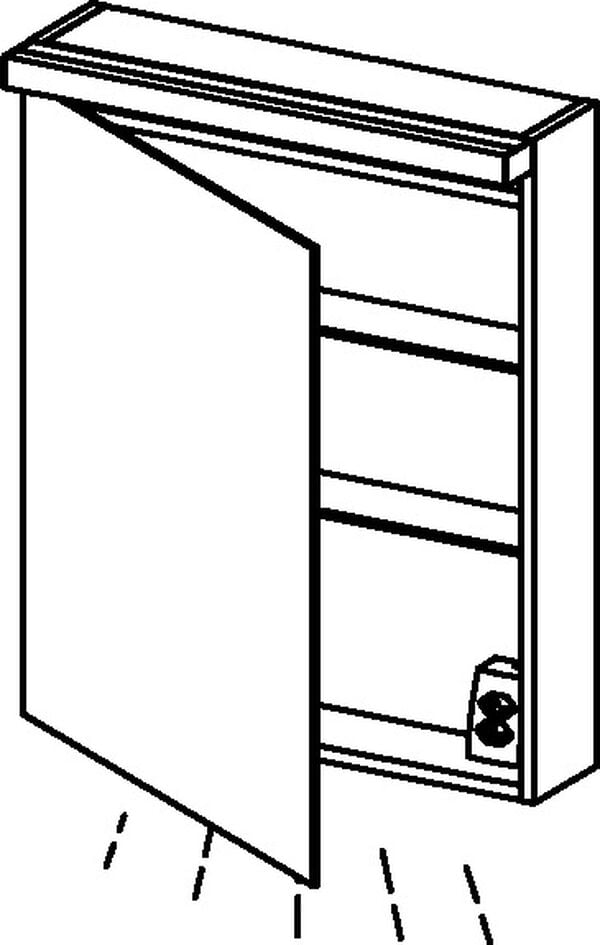 Armoire de toilette Alterna format LED plus walnut predazzo image number 0