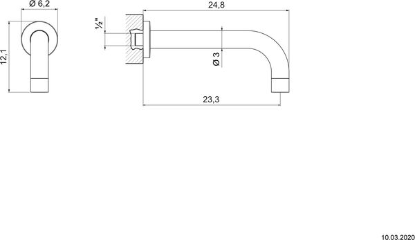 Wanneneinlauf Gessi / Emporio ½" weiss cn image number 1