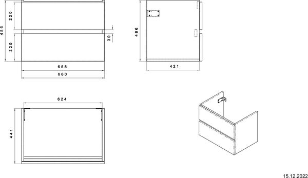 Meuble sous-lavabo Alterna pro S Anthracite image number 1