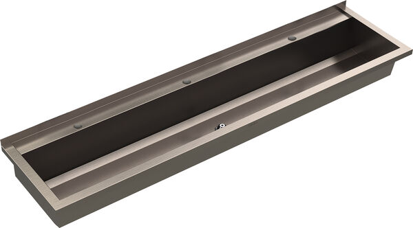 Waschrinne KWC Planox PL18T Breite 180 cm, Tiefe 44,2 cm mit Armaturenbank ohne Armaturenloch image number 0
