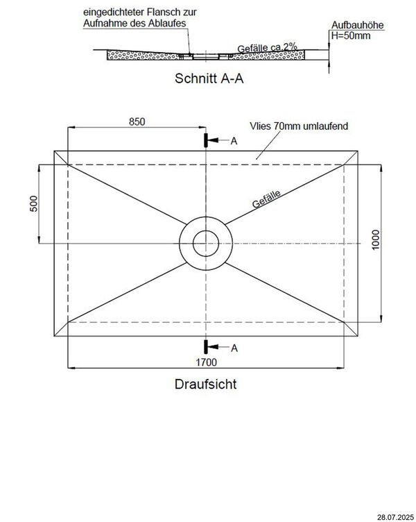 &Eacute;l&eacute;ment de douche Schedel Plan Kessel image number 1