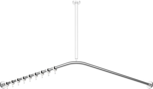 Tringle pour rideau de douche form Hewi 900 acier inoxydable brillant image number 0