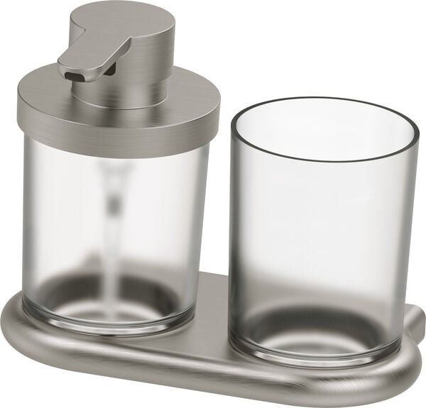 Porte-verre et distributeur de savon Bodenschatz Nia Nickel brushed image number 0