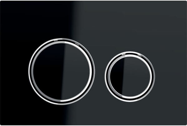 Plaque de d&eacute;clenchement Geberit Sigma50 round Noir image number 0