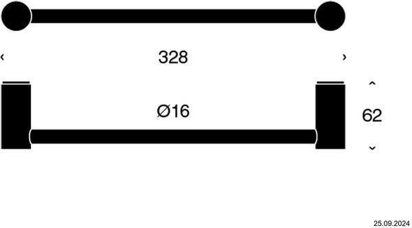 Barre d'appui Frost Nova 2 Acier inoxydable bross&eacute; image number 1