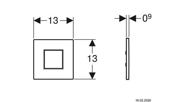 Urinoirsteuerung Geberit HyTronic IR Typ01 square Weiss image number 1
