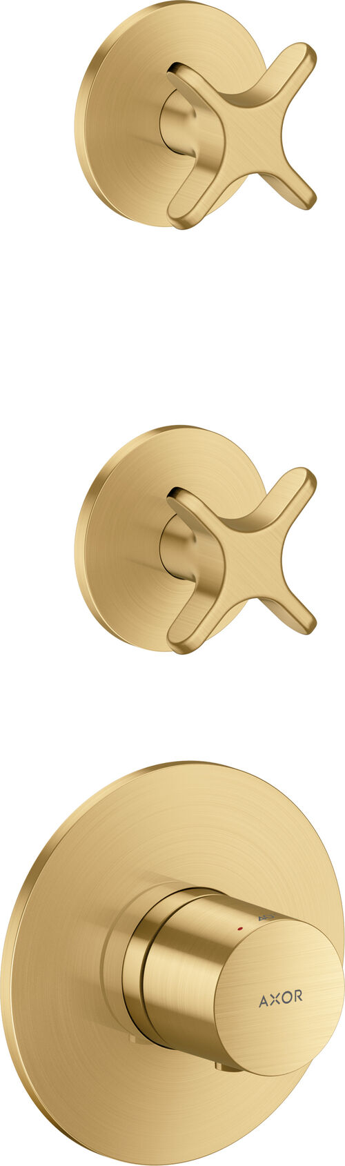 Syst&egrave;me de douche Axor One Brushed gold optic