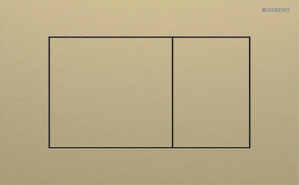 Plaque de d&eacute;clenchement Geberit Sigma40 square Laiton Rev&ecirc;tement easy-to-clean image number 0
