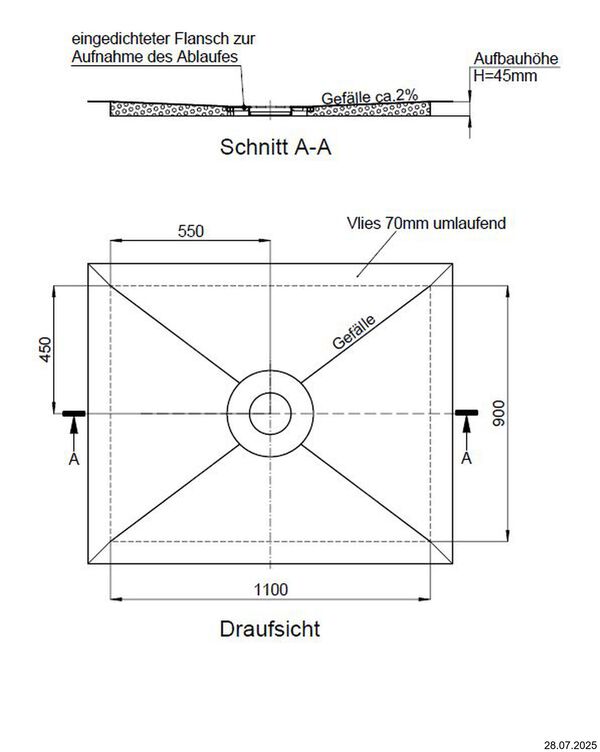 &Eacute;l&eacute;ment de douche Schedel Plan Kessel image number 1