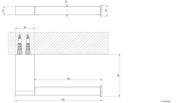 Papierhalter Gessi Habito messing PVD image number 1
