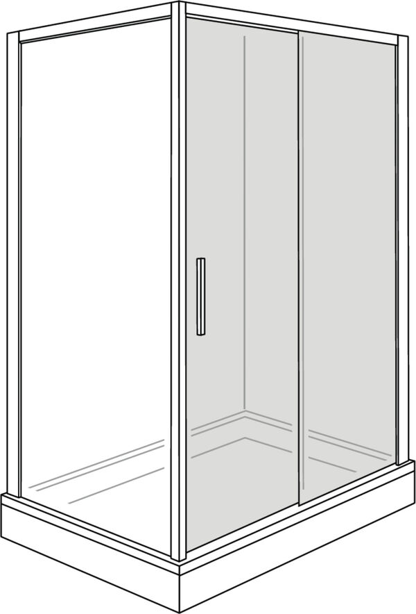 Porte coulissante Alterna liva argent éloxé Verre clair image number 0
