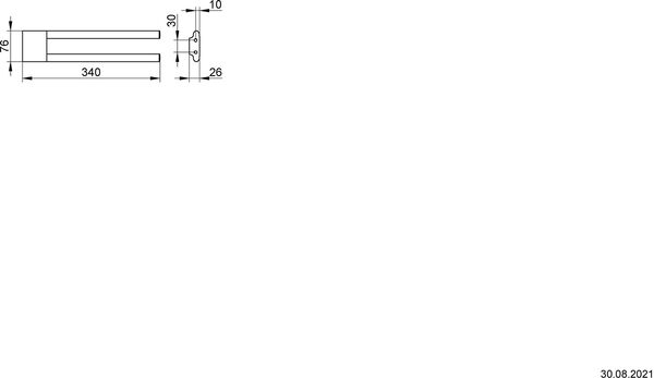 Porte-linge Keuco Edition 400 Chrom&eacute; image number 1