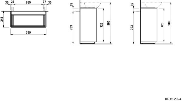 Meuble sous-lavabo Laufen Ino blanc mat image number 1