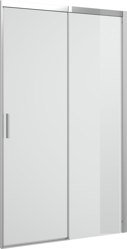 Porte coulissante Alterna costa, pour cloison lat&eacute;rale Silber hochglanzeloxiert Verre clair