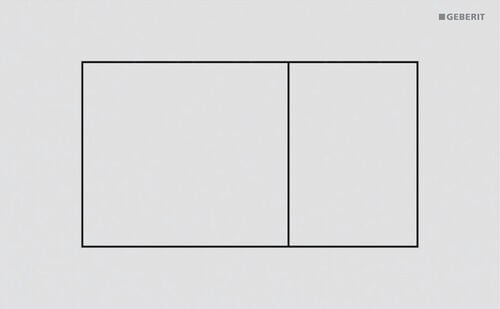 Bet&auml;tigungsplatte Geberit Sigma40 square Weiss matt Easy-to-clean-beschichtet