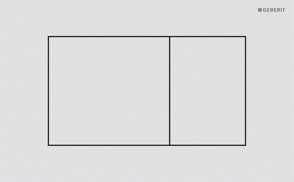 Placca di comando Geberit Sigma40 square, comando per risciaquo parziale o completo dal davanti, image number 0