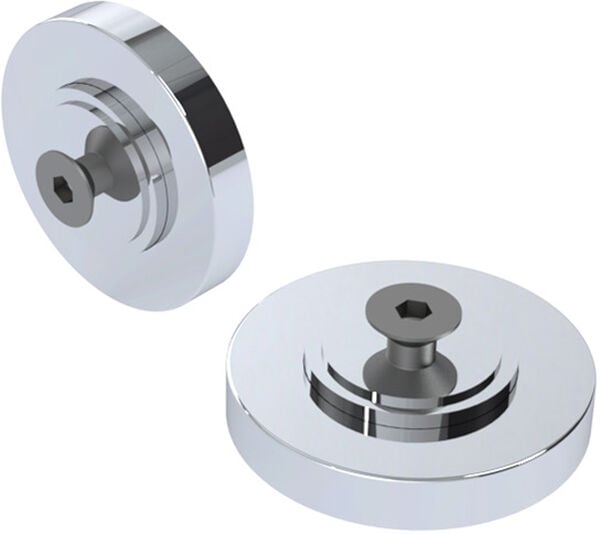 Set adesivo Adesio, 2 rosette rotonde, per aste da doccia Alterna fit 6531 403 / 404, fissazione image number 0