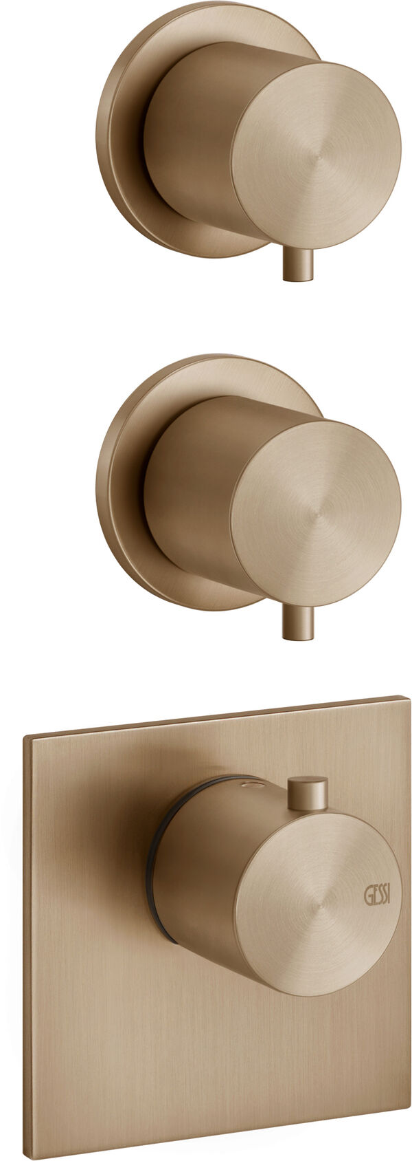 Bade- und Duschenmischer Endmontageset Gessi 316 warm Steel brushed image number 0