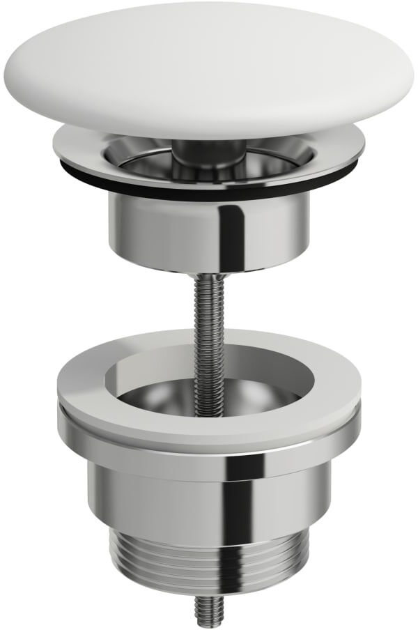 Soupape d&rsquo;&eacute;coulement 1&frac14;" avec couvercle en c&eacute;ramique Blanc image number 0