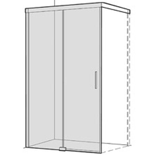 Paroi coulissante Koralle S600 Plus Noir Verre clair Duschguard