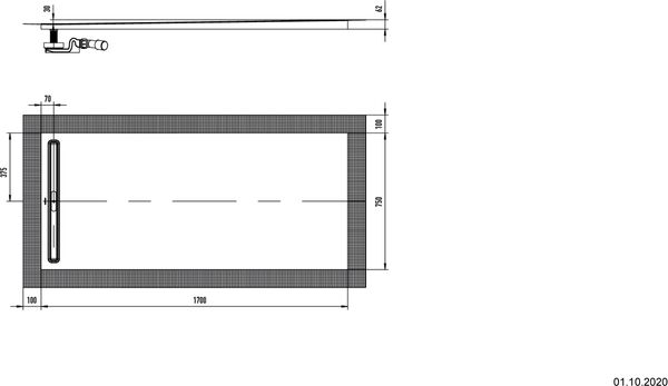 Surface de douche Kaldewei NEXSYS Blanc Fond antid&eacute;rapant Secure Plus image number 1