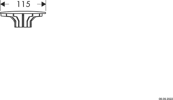 Abdeckplatte hansgrohe Staro '90 Verchromt image number 1