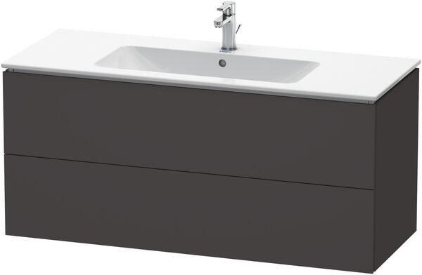 Meuble sous-lavabo L-Cube Graphite super mat image number 0