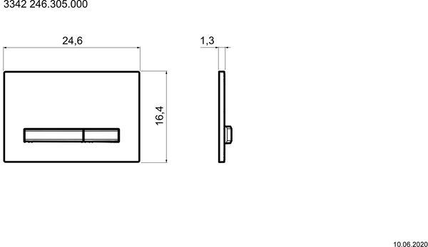 Plaque de d&eacute;clenchement Geberit Sigma50 square Noir RAL 9005 image number 1