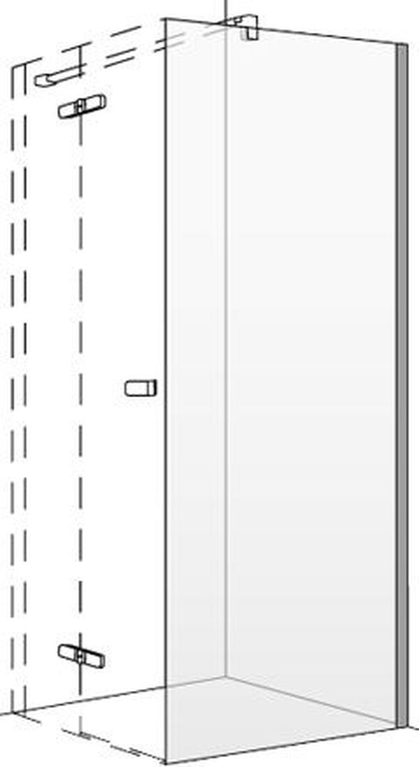 Parete laterale Koralle S500, larghezza 98,5-100 cm, cerniere a destra, per porte battenti, altezz image number 0