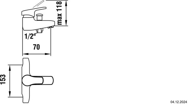Bademischer Laufen Citypro verchromt image number 1