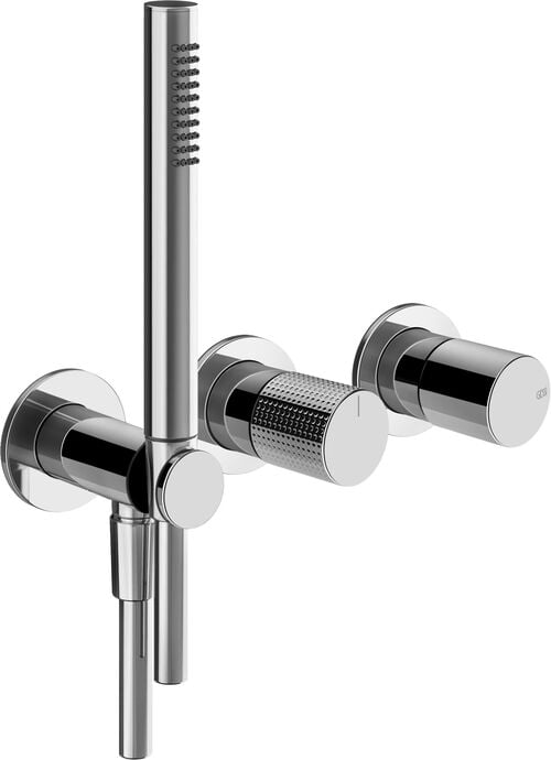 Miscelatore a parete-set di montaggio finale Gessi Habito cromato cesello