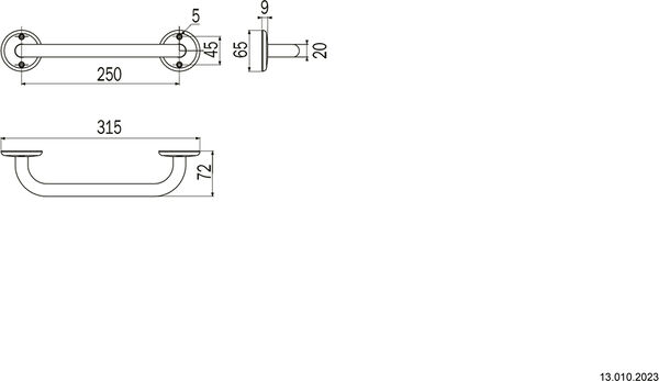 Haltegriff Inda Export Verchromt image number 1
