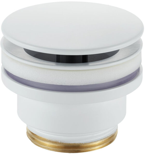Vidage avec plaque 1&frac14;" Blanc mat image number 0