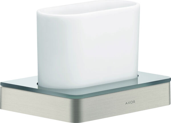 Zahnputzbecher Axor Universal Softsquare Edelstahloptik image number 0