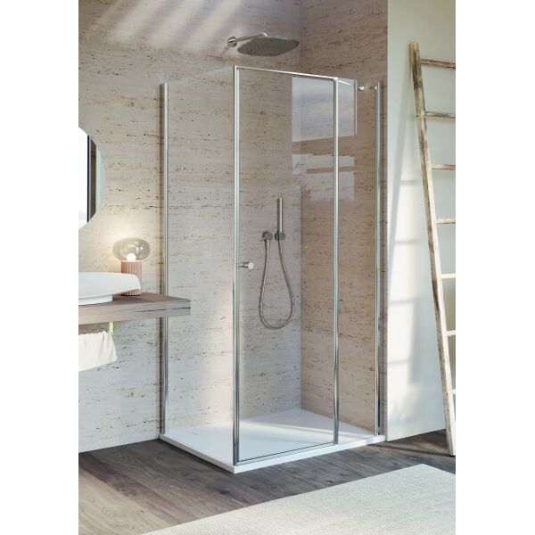 Porta a battente Duka Multi-S 4000 new Nero opaco Vetro trasparente ProCare image number 1