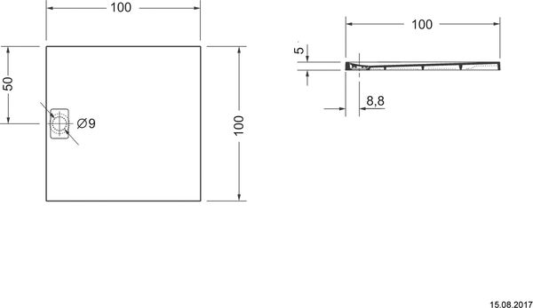 Receveur de douche Duravit Stonetto 100 x 100 cm Blanc mat image number 1