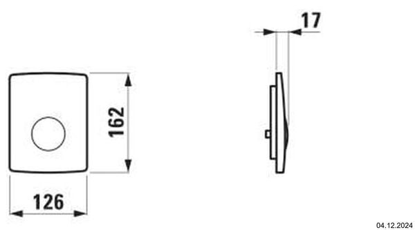 Betätigungsplatte Laufen Ineo E-AU110 Edelstahl gebürstet image number 1
