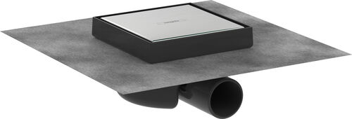 Bodenablaufgarnitur Hansgrohe RainDrain Spot Edelstahl geb&uuml;rstet