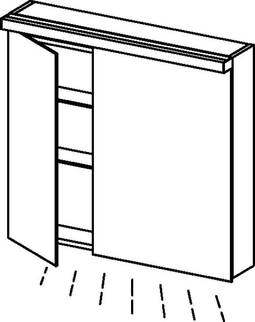 Spiegelschrank Alterna format LED plus Dark taupe