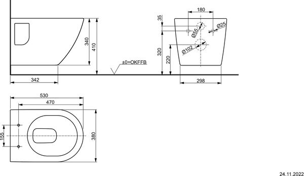 Cuvette murale Toto rimless blanc Cleaneffekt image number 1