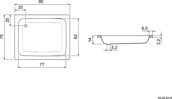 Receveur de douche Kaldewei Sanidusch pergamon image number 1