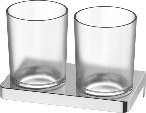 Porte-verre double Alterna direta Chrom&eacute; image number 0