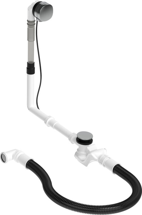 Set di scarico con troppopieno Duravit Quadroval Cromato