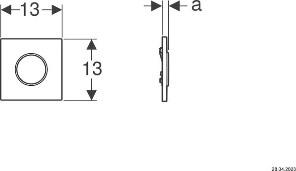 Urinoirsteuerung Geberit HyTouch Typ10 round glanz/matt/glanz image number 1