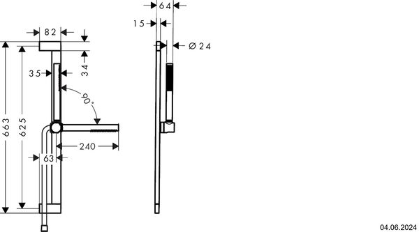 Handbrausengarnitur Hansgrohe Pulsify S verchromt image number 1